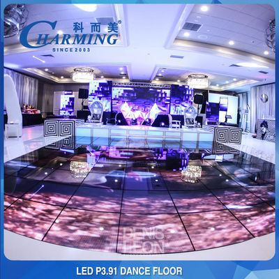 پنل صفحه نمایش ضد آب IP65 LED فلور تایل ️ رنگ کامل RGB 3840Hz، ایده آل برای نمایش رقص علف کشی