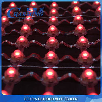 صفحه نمایش پرده انعطاف پذیر LED مشبک ضد آب و ضد خوردگی عملی