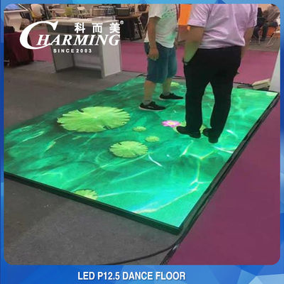 Temper GlassVideo LED Dance Floor P12.5 مواد آهنی اجاره ای