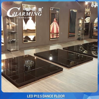 Temper GlassVideo LED Dance Floor P12.5 مواد آهنی اجاره ای