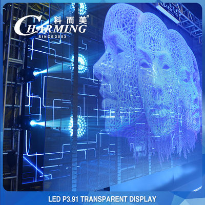 دیوار LED شفاف ضد آب IP65، صفحه نمایش شیشه ای شفاف ضد برخورد