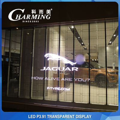 ضد گرد و غبار HD شفاف LED صفحه نمایش پنجره دیواری تصویری سبک وزن P3.91