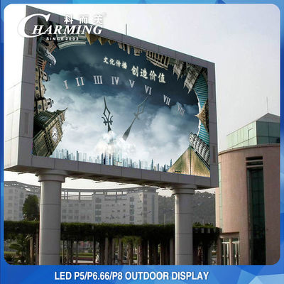 روشنایی بالا P5 P8 صفحه نمایش LED در فضای باز صفحه نمایش تبلیغات ساختمان ثابت