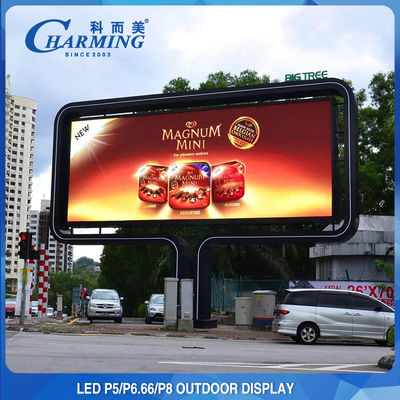 صفحه نمایش بیلبورد LED تصویری دیواری P8 کاربردی 120x120