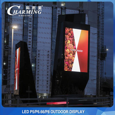 SMD3535 Outdor LED Video Wall IP65 ساختار قفل سریع 2K نمایشگر 4K