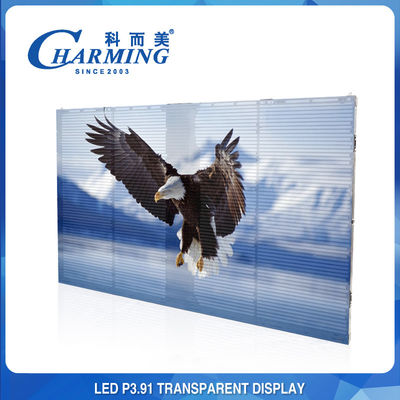 کابینت صفحه نمایش LED شفاف تمام رنگی 1000X500mm P3.91