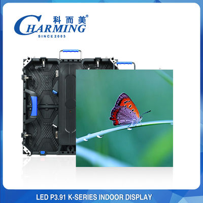 P3.91 صفحه نمایش دیواری ویدئویی LED داخلی تحویل سریع رادیانی تنظیم پذیر