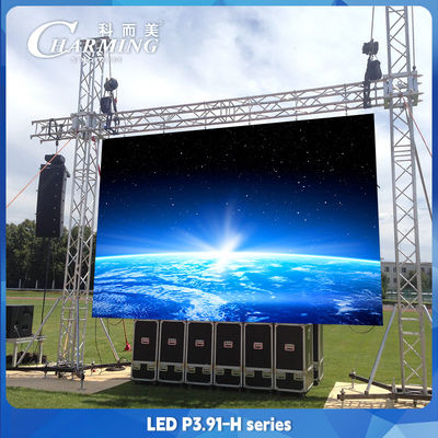 صفحه نمایش دیواری ویدئویی LED 200W در فضای باز P3.91 رویداد مهمانی موسیقی وزن بسیار سبک