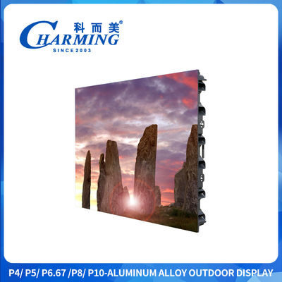 P4 P6 P8 تبلیغات در فضای باز Ip65 صفحه نمایش LED با 3840Hz