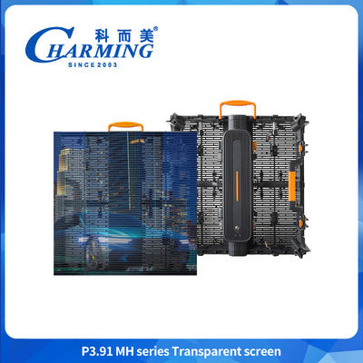 رنگ کامل P3.91 شفاف در فضای باز LED صفحه نمایش HD شفاف LED صفحه نمایش برای تبلیغات
