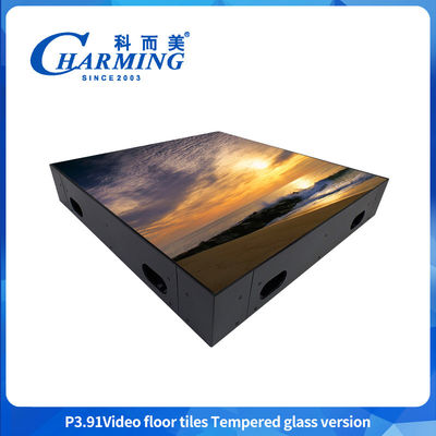 500X500Mm داخلی P3.9 LED Video دیوار صحنه کف رقص LED صفحه نمایش ویدیو کاشی صفحه نمایش برای رویدادهای بار نمایشگاه تجاری