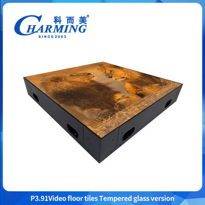 500X500Mm فضای باز P3.9 صحنه تعاملی رقص کف led دیوار ویدئویی نمایشگاه کاشی های ویدئویی صفحه نمایش برای رویدادهای بار نمایشگاه تجاری