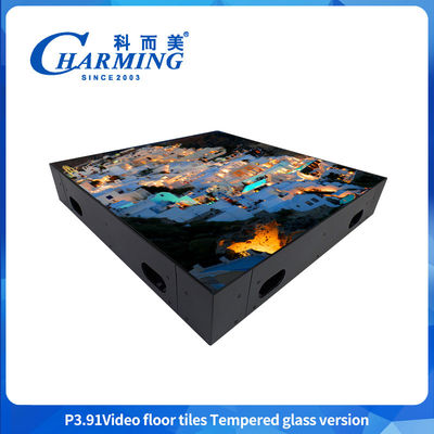 50x50CM Led Dance Floor P3.91 Video Floor Tiles نسخه شیشه ای سخت شده