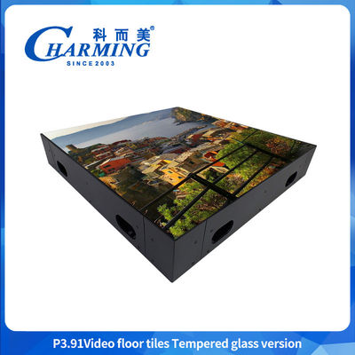 500X500Mm فضای باز P3.9 صحنه تعاملی رقص کف led دیوار ویدئویی نمایشگاه کاشی های ویدئویی صفحه نمایش برای رویدادهای بار نمایشگاه تجاری