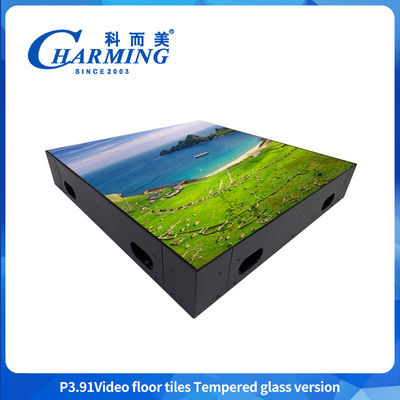 50x50CM Led Dance Floor P3.91 Video Floor Tiles نسخه شیشه ای سخت شده