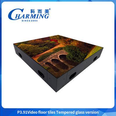 500X500Mm فضای باز P3.9 صحنه تعاملی رقص کف led دیوار ویدئویی نمایشگاه کاشی های ویدئویی صفحه نمایش برای رویدادهای بار نمایشگاه تجاری