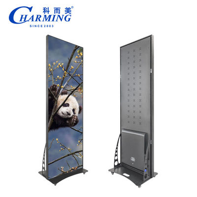 فروش داغ تبلیغاتی پوستر LED صفحه نمایش با چرخ کف ایستاده