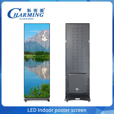 رنگ کامل LED 640X1920mm P2 P1.86 P2.5 P3 کف نشسته LED پوستر وای فای usb آینه متحرک پوستر صفحه نمایش