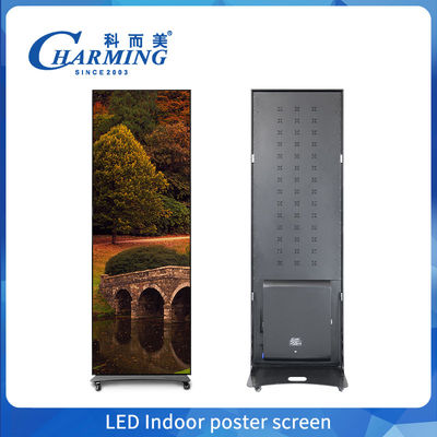 فروش داغ تبلیغاتی پوستر LED صفحه نمایش با چرخ کف ایستاده