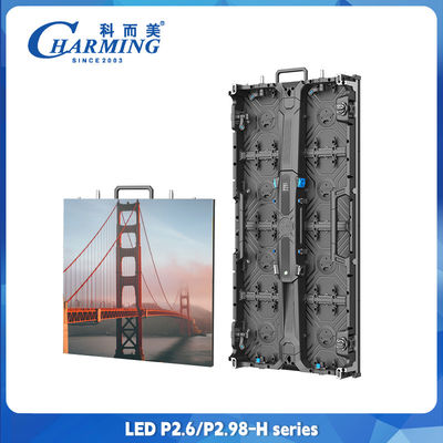 P2.6 اجاره دیوار ویدئو کابینت آلومینیوم ریخته شده مرطوب درب اجاره صفحه نمایش LED