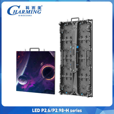 P2.6 اجاره دیوار ویدئو کابینت آلومینیوم ریخته شده مرطوب درب اجاره صفحه نمایش LED