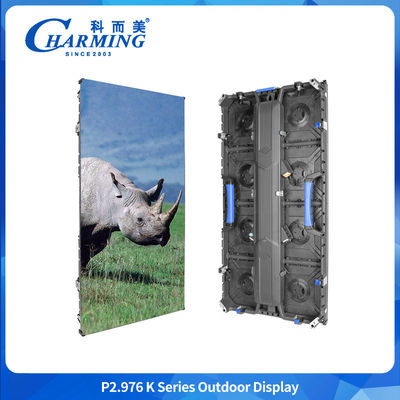 دیوار ویدئویی بیرونی تبلیغات صفحه نمایش LED P2.98 K صحنه دیوار ویدئویی LED برای کنسرت دیوار ویدئویی LED کامل رنگ
