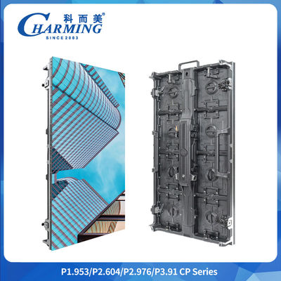 500*500/1000*84MM جعبه آلومینیوم خمیده انعطاف پذیر SMD1921 140° زاویه دید بزرگ داخل و خارج از خانه اجاره صفحه نمایش ویدیویی