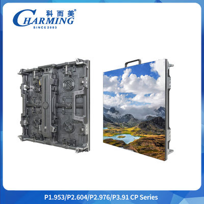 P2.9mm پانل رنگی کامل LED پشت پرده منحنی داخلی کابینت آلومینیوم LED صفحه نمایش برای تبلیغات