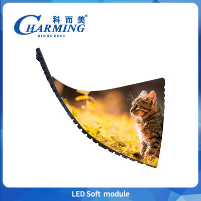 LED نرم ماژول صفحه نمایش LED نرخ تجدید بالا ضد محیط نور نمایش قابل تنظیم انعطاف پذیر