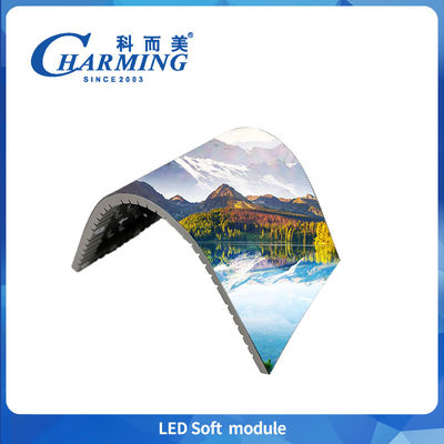 P1.86-P4 صفحه نمایش LED داخلی ماژول های نرم 4K حداکثر خم تا 135 ° برای نمایش تبلیغات تجاری