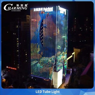 چراغ لوله آلومینیوم خاکستری از Charmingled تولید کننده اصلی با کنترل DMX و IP66 برای ساختمان های بیرونی و پل های محلی