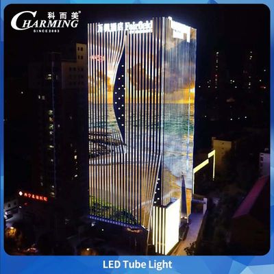 چراغ لوله ای LED ضد آب فضای باز SMD5050 IP65 با جنس آلومینیوم برای نمای بیرونی ساختمان های بزرگ تجاری