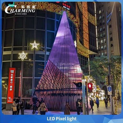 چراغ پیکسلی نما ساختمان ضدآب در فضای باز IP65 با رنگ نمایشگر RGB