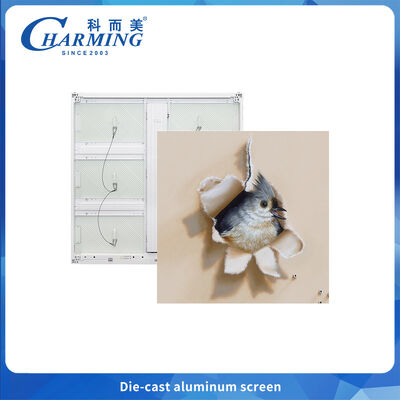 Outdoor LED display P6 Thin and light for advertising with heat dissipation ribs arc corner splicing