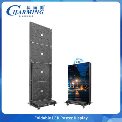 Indoor P1.86 P2 P2.5 Foldable Standing Poster LED Display with Wheel Video LED Display Advertising LED Screen