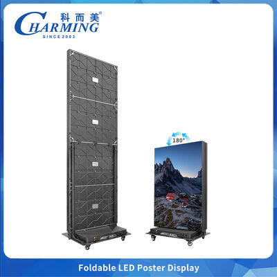 P2 Foldable LED Poster Screen with 7680Hz Refresh Rate and Front Maintenance for Store Advertising