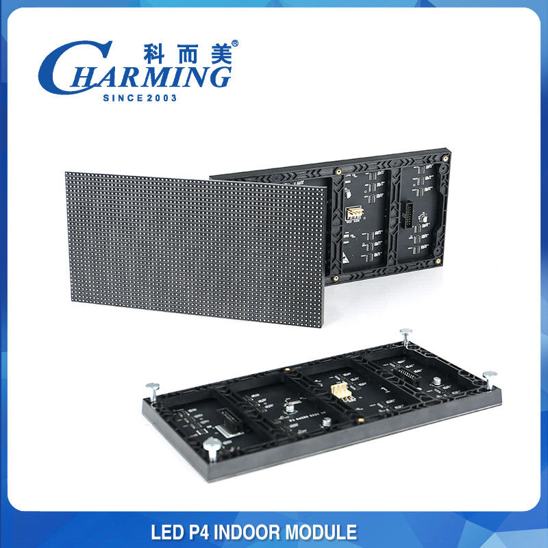 طراحی جدید P4 Rgb LED Panel 256x128mm ماژول LED داخلی 3840Hz کیفیت تصویر بدون از دست دادن صفحه نمایش دیجیتال برای نمایشگاه خرده فروشی صحنه کلیسای دیوار ویدئویی