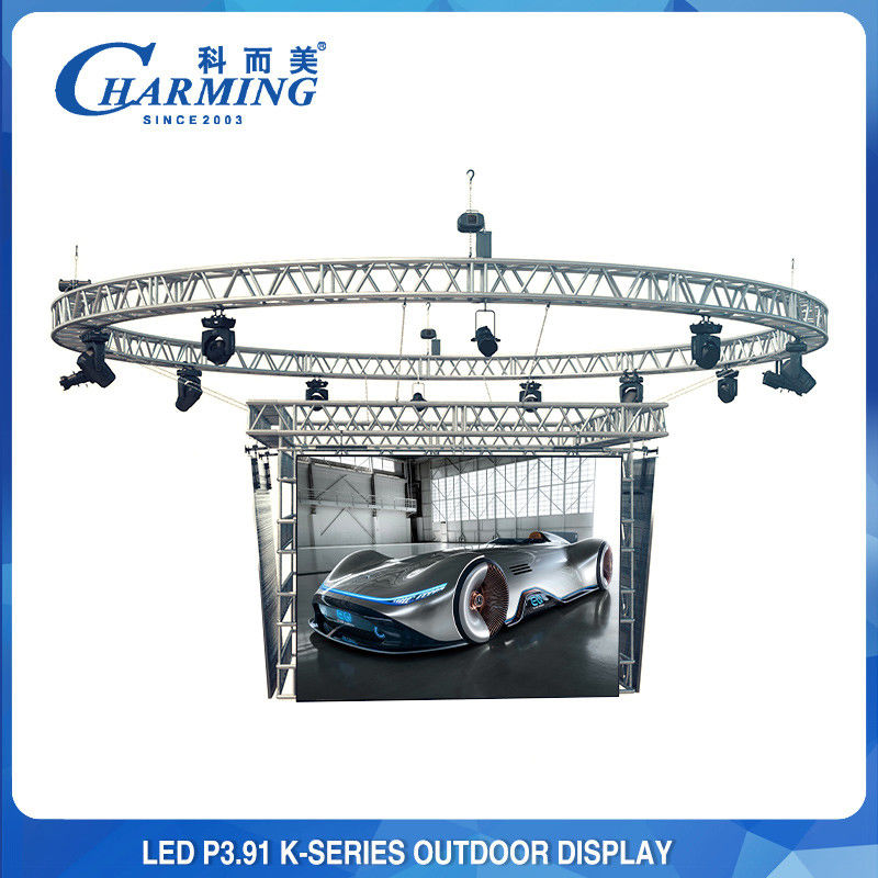 کنسرت P3.91 صفحه نمایش دیواری LED در فضای باز برای نمایش استیج اجاره 3840 هرتز