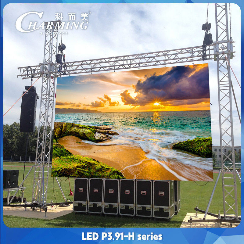 صحنه پس زمینه P3.91 اجاره صفحه نمایش دیواری ویدئویی LED نرخ تجدید 3840H2