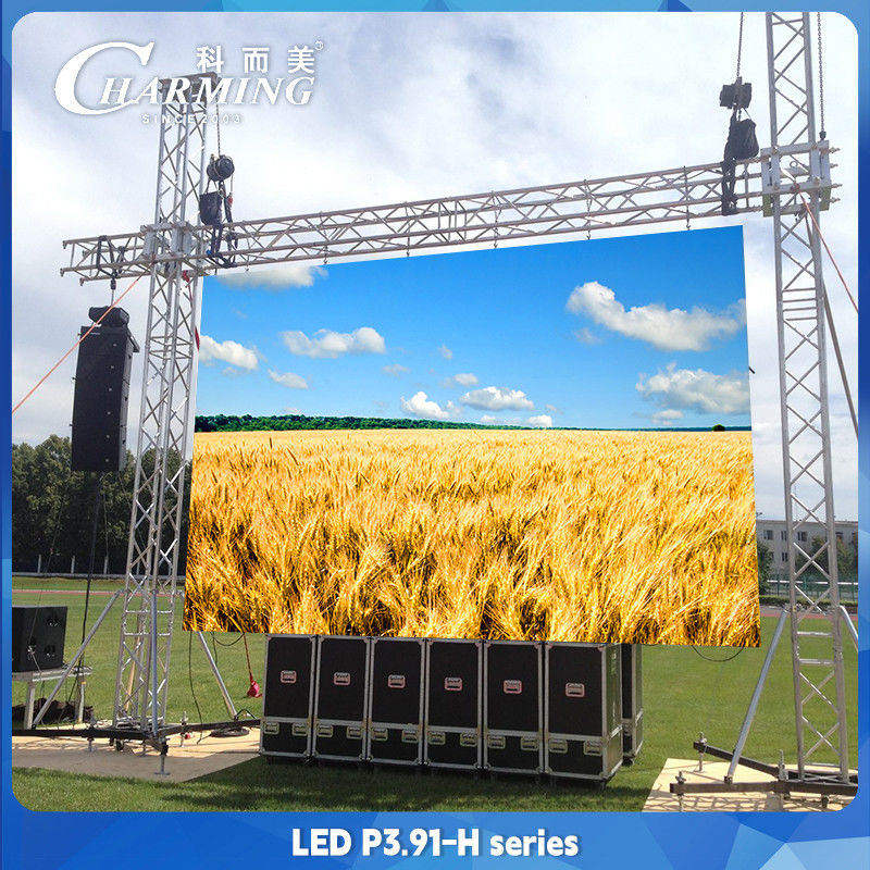 آلومینیوم آلیاژ بیرونی صفحه نمایش ویدیویی LED کامل رنگ تجاری P3.91 LED