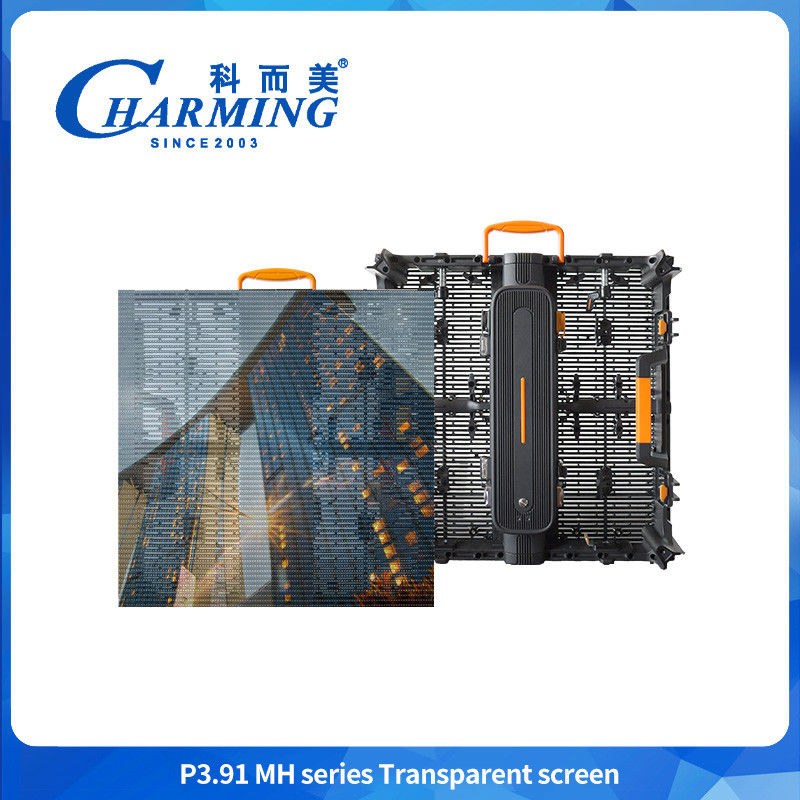 مرکز خرید با روشنایی بالا 3.91-7.8mm Hd نمایش شفاف تجاری ضد آب LED دیوار ویدیویی برای تبلیغات