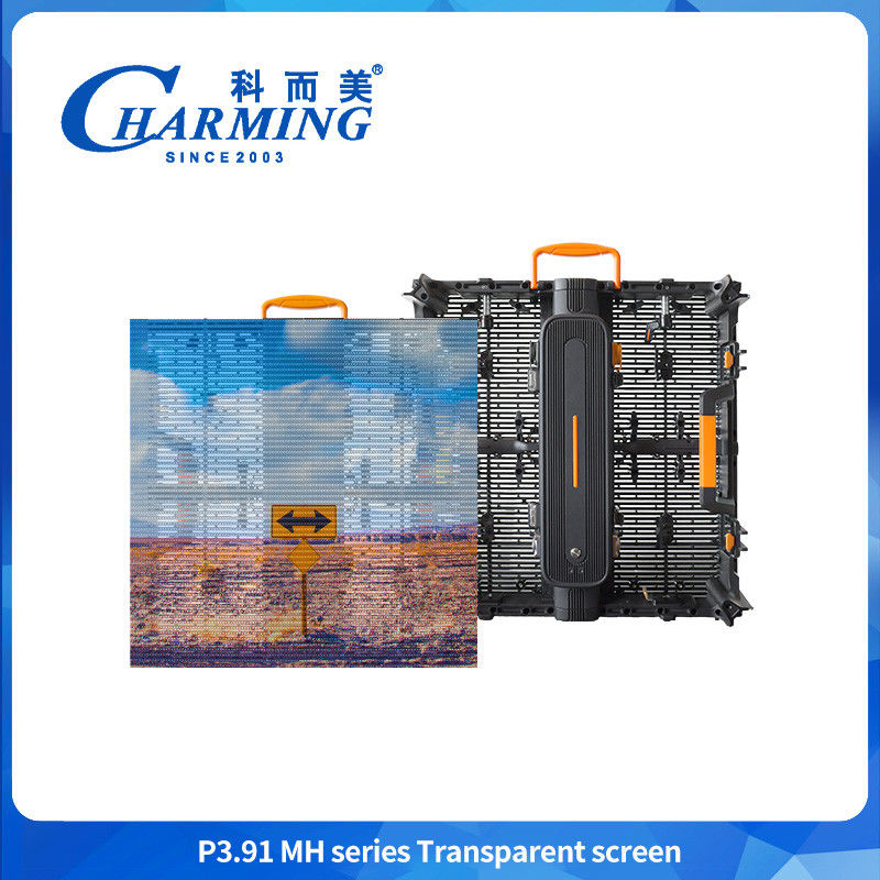 IP65 P3.91-P7.8 در فضای باز شیشه شفاف 3D LED Display صفحه نمایش دیواری ویدیویی