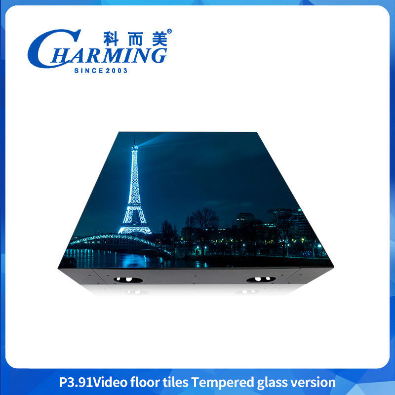 P3.91 مدل شیشه گرم شده صفحه نمایش فوق شفاف ویدیو فلز کف رقص برای فعالیت های اجاره داخلی و خارجی تعمیر و نگهداری سریع