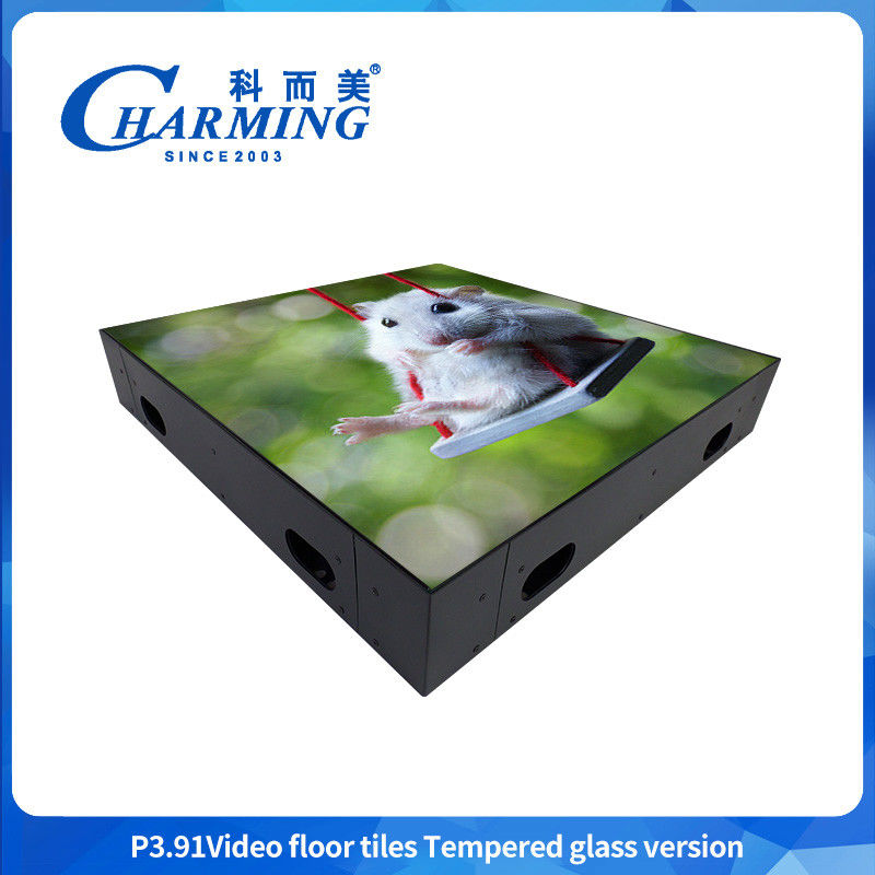 تولید کننده تجهیزات صحنه چین GOB صنعت شیشه ای ویدیو صحنه رقص LED کف 3840Hz ایستاده پوشیدنی کف رقص LED صفحه نمایش