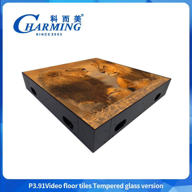500X500Mm فضای باز P3.9 صحنه تعاملی رقص کف led دیوار ویدئویی نمایشگاه کاشی های ویدئویی صفحه نمایش برای رویدادهای بار نمایشگاه تجاری