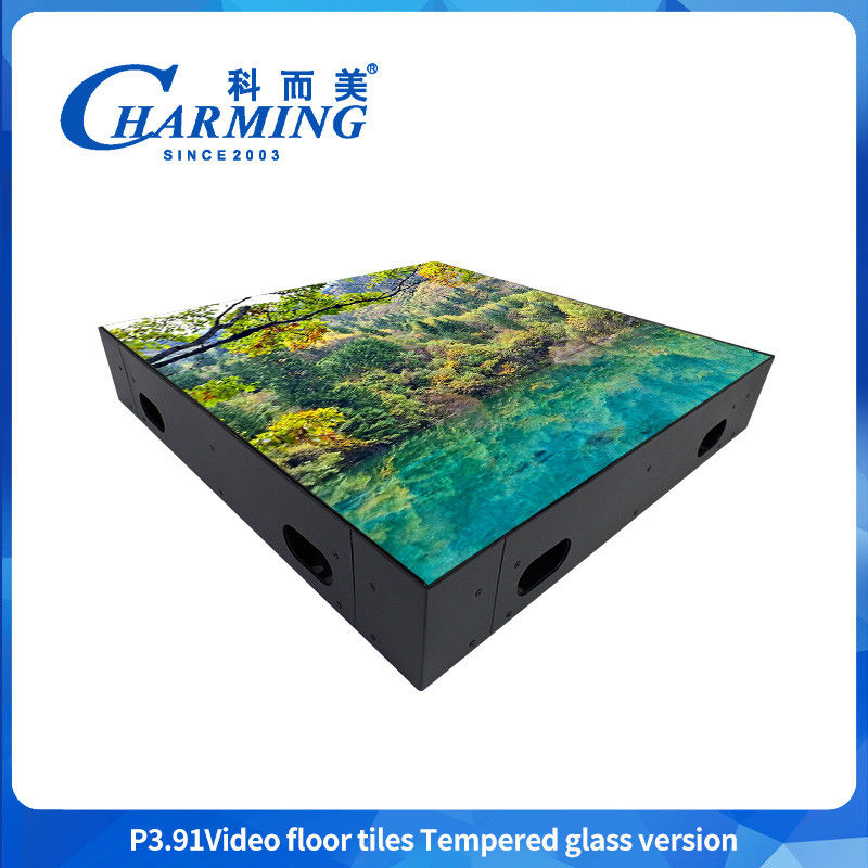 500X500Mm فضای باز P3.9 صحنه تعاملی رقص کف led دیوار ویدئویی نمایشگاه کاشی های ویدئویی صفحه نمایش برای رویدادهای بار نمایشگاه تجاری