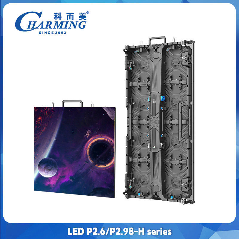 P2.6 اجاره دیوار ویدئو کابینت آلومینیوم ریخته شده مرطوب درب اجاره صفحه نمایش LED