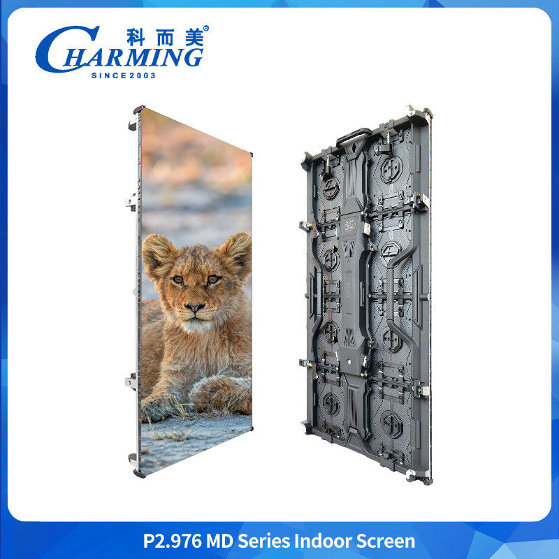 اجاره صفحه نمایش LED دیواری تبلیغات داخلی P3.91 P2.98 صفحه نمایش LED انعطاف پذیر تبلیغات داخلی صحنه منحنی