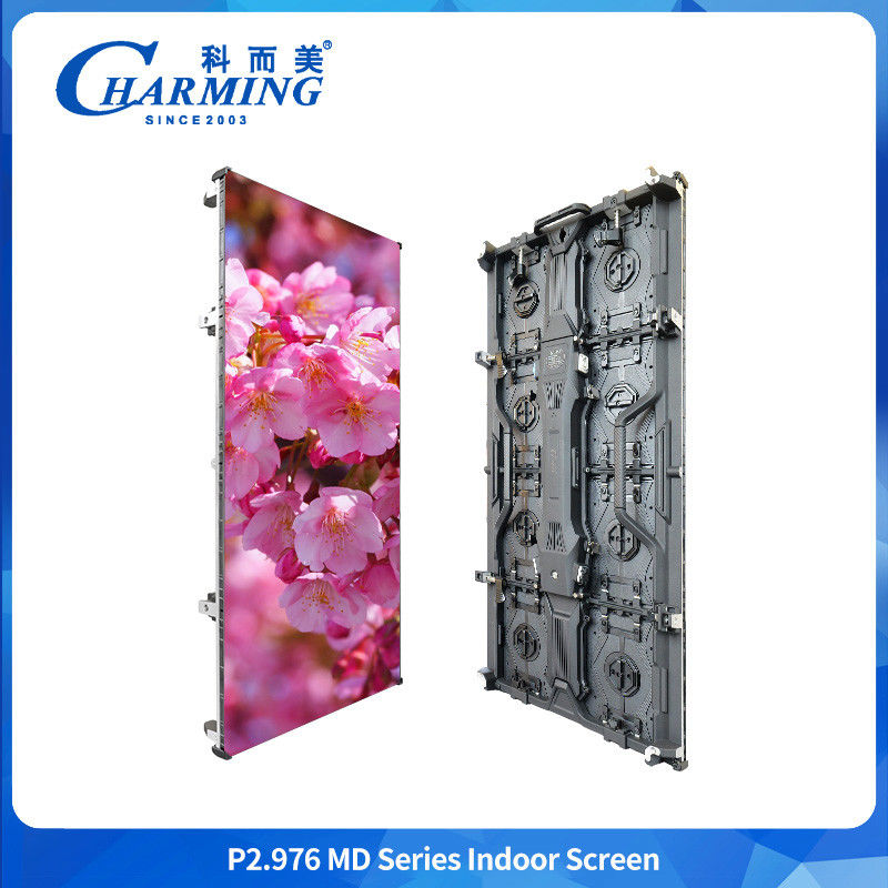 خدمات جلویی جذاب P2.98 صفحه نمایش دیواری داخلی LED صفحه نمایش انعطاف پذیر برای اجاره تبلیغات