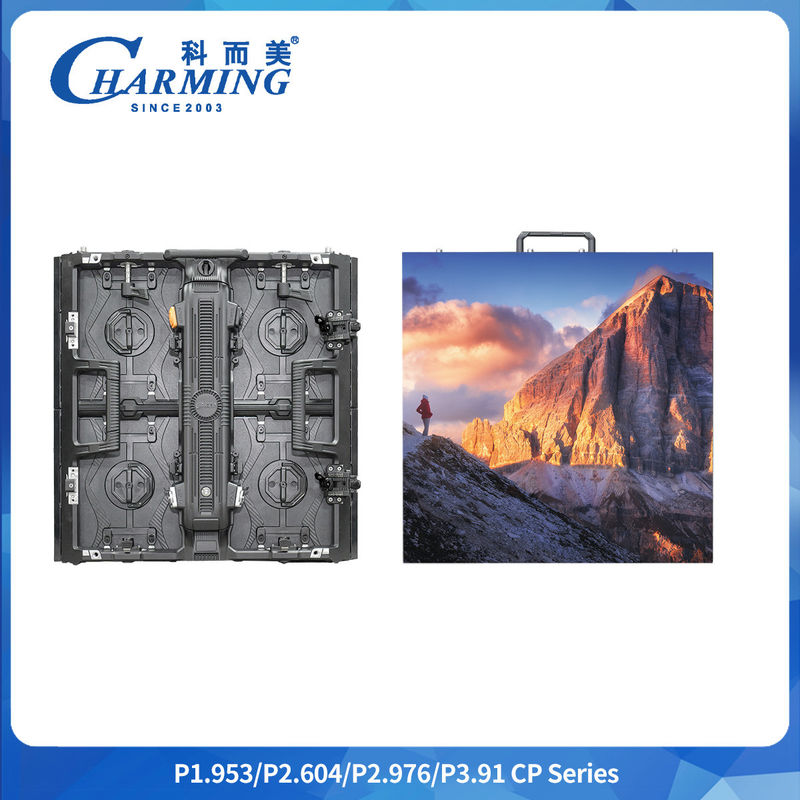 P2.6/2.976/3.91 جعبه آلومینیوم آلیاژ تنظیم قوس اندازه 500 * 500mm / 500 * 1000mm 7680Hz HD اجاره درب LED Didplay